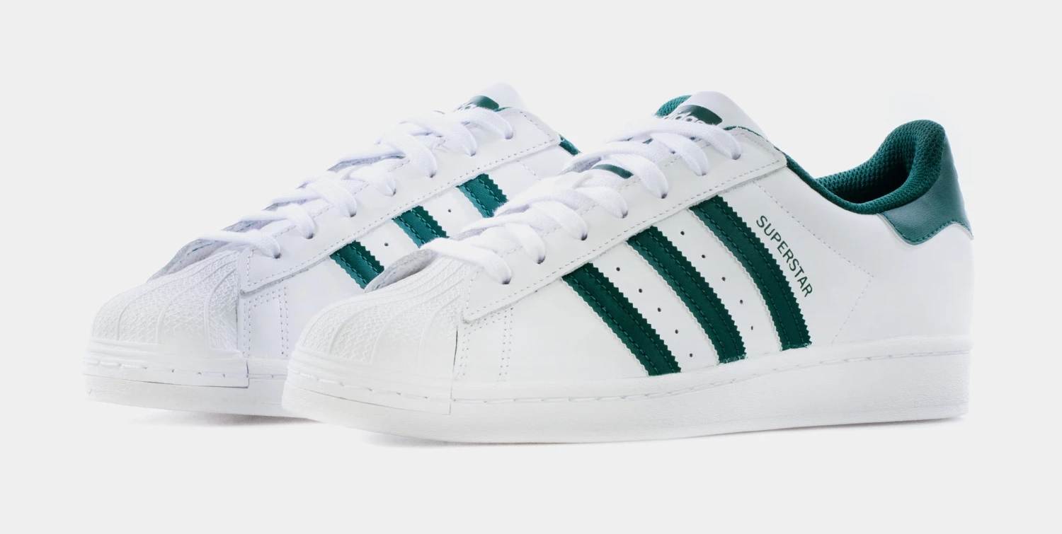 ADIDAS Superstar Mens Lifestyle Shoes (White/Green) 6 ADIDAS Superstar Mens Lifestyle Shoes (White/Green) - Image 4