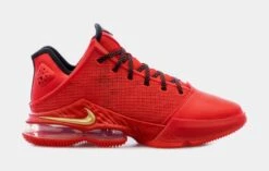 Nike LeBron 19 Low Light Crimson Mens Basketball Shoes (Red)