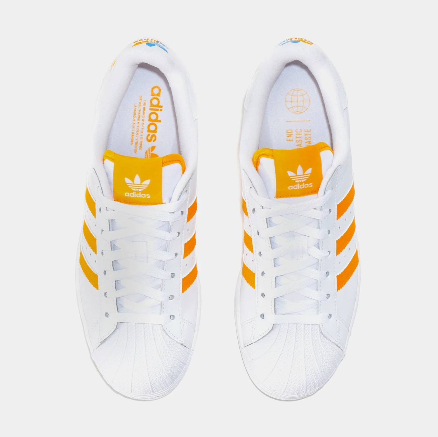 ADIDAS Superstar Mens Lifestyle Shoes (White/Yellow) 7 ADIDAS Superstar Mens Lifestyle Shoes (White/Yellow) - Image 5