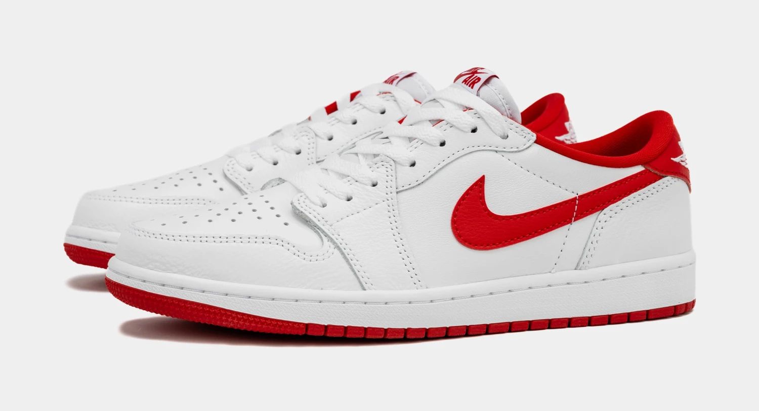 Air Jordan 1 Retro Low OG University Red Mens Lifestyle Shoes (White/Red) Free Shipping 6 Air Jordan 1 Retro Low OG University Red Mens Lifestyle Shoes (White/Red) Free Shipping - Image 4