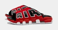 Nike Air More Uptempo Slides Mens Sandals (Red/Black) -FreshKicks Store ede4b6b7f5d0cad080b59b6a9953650e