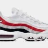 Nike Air Max 95 Essential Mens Running Shoes (White/Red) -FreshKicks Store f3f7e6e46091c527cb188856f5294997