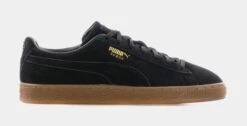Puma Suede Gum Mens Lifestyle Shoes (Black)